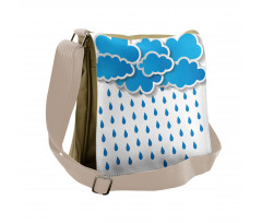 Puffy Clouds Rainy Day Messenger Bag