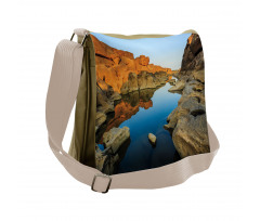 River Between Cliffs Messenger Bag