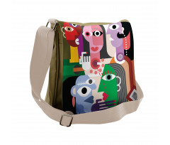 Modern Abstract Colorful Design Messenger Bag