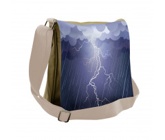 Thunderstorm Dark Clouds Messenger Bag