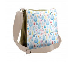 Funny Raindrop Autumn Messenger Bag