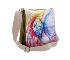 Watercolor Abstract Art Messenger Bag