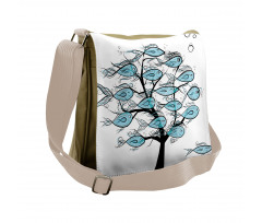 Sea Animals on Tree Theme Messenger Bag