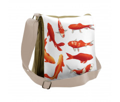 Koi Shoal Chinese Animal Messenger Bag