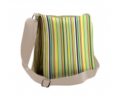 Vibrant Lines Pattern Messenger Bag