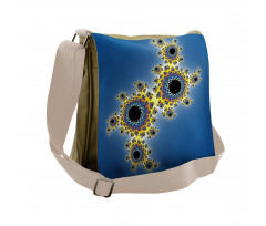 Floral Rotary Lines Messenger Bag