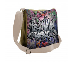 Graffiti Grunge Wall Art Messenger Bag