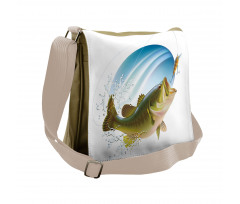 Wild Life in Nature Theme Messenger Bag