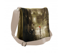 Romantic View Rainy Day Messenger Bag