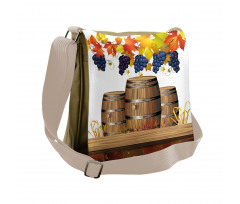 Golden Fall in Vineyard Messenger Bag