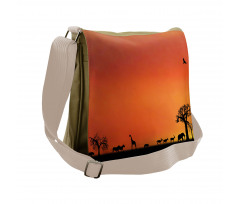 Safari Sunset with Gull Messenger Bag