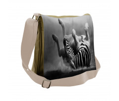 Savage Zebra Striped Messenger Bag