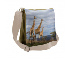 Giraffe Family Messenger Bag
