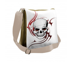 Scary Wild Skull Tribal Messenger Bag