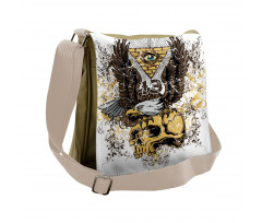 American Eagle on Skull Messenger Bag