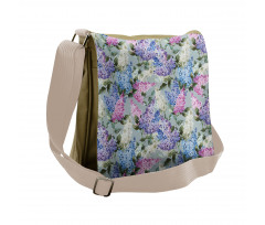 Floral Garden and Leaf Messenger Bag