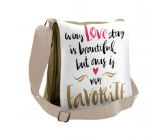 Romantic Words Messenger Bag