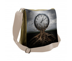 Clock Surrealist Messenger Bag