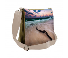 Driftwood on Beach Messenger Bag