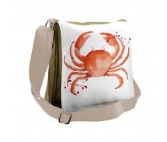 Sea Animals Theme Crabs Messenger Bag