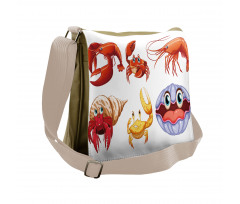 Crab Hermit Crab Lobster Messenger Bag