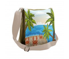 Palm Trees and Crabs Messenger Bag