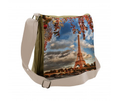 Beauty of Autumn Eiffel View Messenger Bag