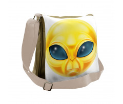 Alien Space Smiley Face Messenger Bag