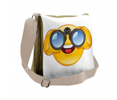 Smiley Face and Telescope Messenger Bag