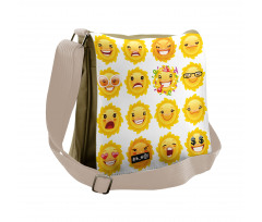 Smile Surprise Angry Mood Messenger Bag