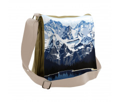 Mountain with Snow View Messenger Bag