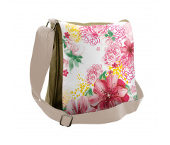 Flowers and Dots Messenger Bag
