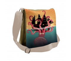 Coral Sea Monster Folk Messenger Bag