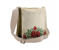 Vintage Love Red Roses Messenger Bag