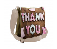 Rustic Cookie Letters Messenger Bag