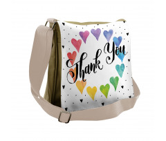 Thank You Words Color Messenger Bag