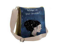 Dreamy Girl Words Messenger Bag