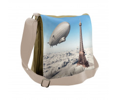 French Paris Eiffel Tower Messenger Bag