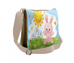 Rabbit in Garden Messenger Bag