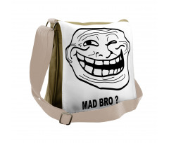Cartoon Style Troll Guy Messenger Bag