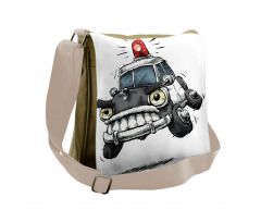 Police Car Art Image Messenger Bag