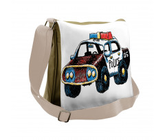 Sketchy Police Car Messenger Bag