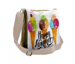 Ice Cream Cones Dessert Messenger Bag