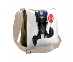Pug Dog Police Costume Messenger Bag