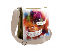 Abstract Rainbow Design Messenger Bag