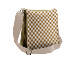 Cloth Pattern Geometric Messenger Bag