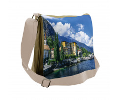 Landscape of Lake Como Messenger Bag