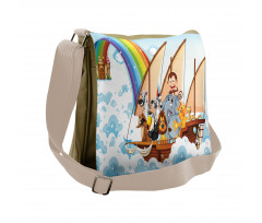 Noah's Ark in Clouds Messenger Bag