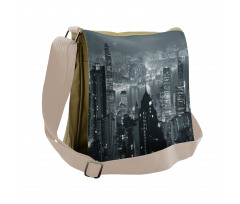 Aerial Night Landscape Messenger Bag