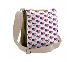 Heart Shaped Flags Messenger Bag